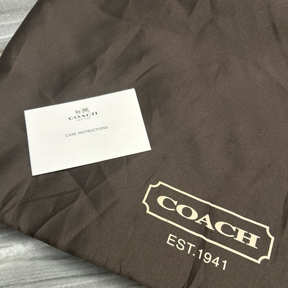 Coach Brown New Signature Shoulder Bag, 10 1/4" (L) x 9 3/4" (H) x 1 1/2" (W) - Picture 12 of 16